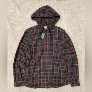 L.L. Bean Red and Blue Lightweight Shirt Jacket